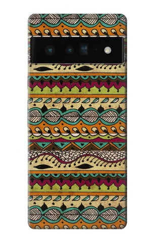 Google Pixel 6 Pro Hard Case Aztec Boho Hippie Pattern