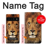 Google Pixel 6 Pro Hard Case Lion King of Beasts with custom name