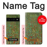 Google Pixel 6 Pro Hard Case Gustav Klimt Poppy Field with custom name