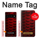 Google Pixel 6 Pro Hard Case Red Arowana Fish Scale with custom name