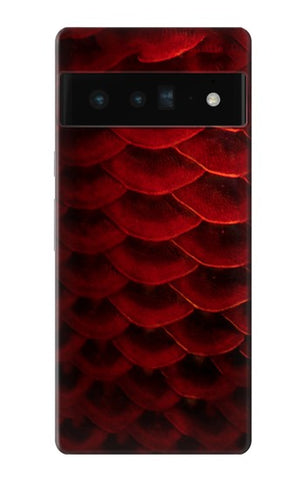 Google Pixel 6 Pro Hard Case Red Arowana Fish Scale