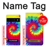 Google Pixel 6 Pro Hard Case Tie Dye Fabric Color with custom name