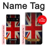 Google Pixel 6 Pro Hard Case Vintage British Flag with custom name