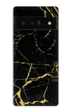 Google Pixel 6 Pro Hard Case Gold Marble Graphic Printed