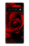 Google Pixel 6 Pro Hard Case Red Rose