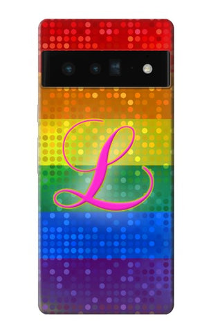 Google Pixel 6 Pro Hard Case Rainbow Lesbian Pride Flag