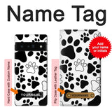 Google Pixel 6 Pro Hard Case Dog Paw Prints with custom name