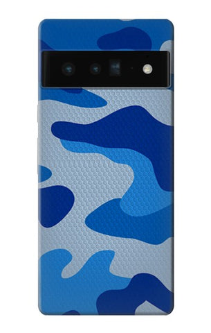 Google Pixel 6 Pro Hard Case Army Blue Camouflage