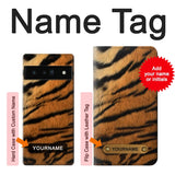 Google Pixel 6 Pro Hard Case Tiger Stripes Texture with custom name