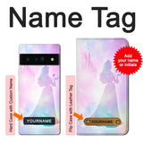 Google Pixel 6 Pro Hard Case Princess Pastel Silhouette with custom name