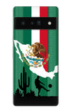 Google Pixel 6 Pro Hard Case Mexico Football Flag