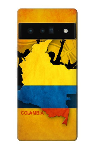 Google Pixel 6 Pro Hard Case Colombia Football Flag