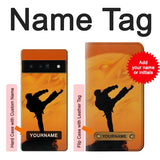 Google Pixel 6 Pro Hard Case Kung Fu Karate Fighter with custom name
