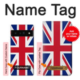 Google Pixel 6 Pro Hard Case Flag of The United Kingdom with custom name