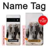 Google Pixel 6 Pro Hard Case African Elephant with custom name