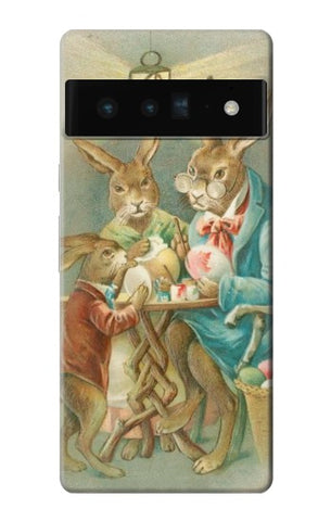 Google Pixel 6 Pro Hard Case Easter Rabbit Family