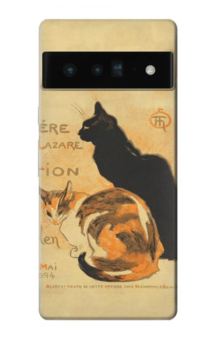 Google Pixel 6 Pro Hard Case Vintage Cat Poster