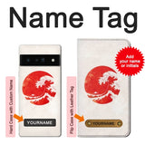 Google Pixel 6 Pro Hard Case Waves Japan Flag with custom name