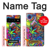 Google Pixel 6 Pro Hard Case Colorful Art Pattern with custom name