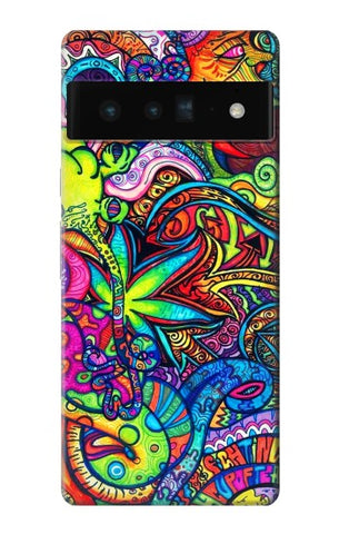 Google Pixel 6 Pro Hard Case Colorful Art Pattern