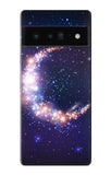 Google Pixel 6 Pro Hard Case Crescent Moon Galaxy