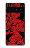 Google Pixel 6 Pro Hard Case Crow Black Tree