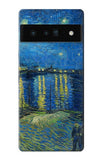 Google Pixel 6 Pro Hard Case Van Gogh Starry Night Over Rhone