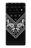 Google Pixel 6 Pro Hard Case Bandana Black Pattern