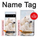 Google Pixel 6 Pro Hard Case Polar Bear Hug Family with custom name