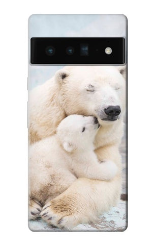 Google Pixel 6 Pro Hard Case Polar Bear Hug Family