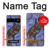 Google Pixel 6 Pro Hard Case Platypus Australian Aboriginal Art with custom name