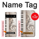 Google Pixel 6 Pro Hard Case Music Note with custom name