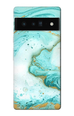 Google Pixel 6 Pro Hard Case Green Marble Graphic Print