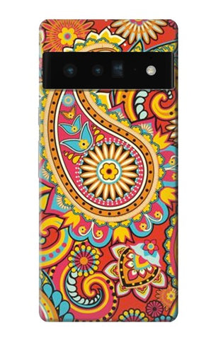 Google Pixel 6 Pro Hard Case Floral Paisley Pattern Seamless