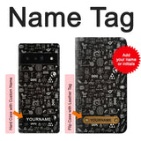 Google Pixel 6 Pro Hard Case Blackboard Science with custom name