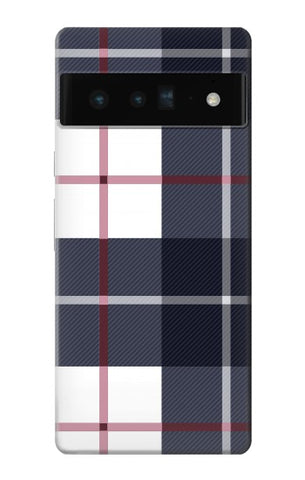 Google Pixel 6 Pro Hard Case Plaid Fabric Pattern