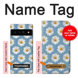 Google Pixel 6 Pro Hard Case Floral Daisy with custom name