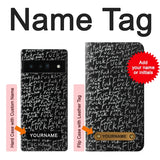 Google Pixel 6 Pro Hard Case Funny Words Blackboard with custom name