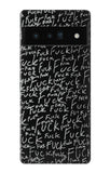 Google Pixel 6 Pro Hard Case Funny Words Blackboard