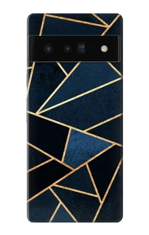 Google Pixel 6 Pro Hard Case Navy Blue Graphic Art