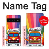 Google Pixel 6 Pro Hard Case Hippie Van with custom name