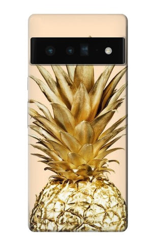 Google Pixel 6 Pro Hard Case Gold Pineapple