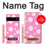 Google Pixel 6 Pro Hard Case Pink Floral Pattern with custom name