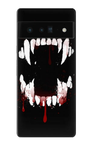 Google Pixel 6 Pro Hard Case Vampire Teeth Bloodstain