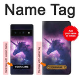 Google Pixel 6 Pro Hard Case Unicorn Galaxy with custom name