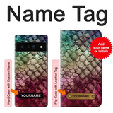 Google Pixel 6 Pro Hard Case Mermaid Fish Scale with custom name