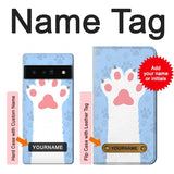 Google Pixel 6 Pro Hard Case Cat Paw with custom name