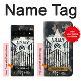 Google Pixel 6 Pro Hard Case Army Camo Camouflage with custom name