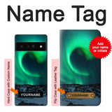 Google Pixel 6 Pro Hard Case Aurora Northern Light with custom name