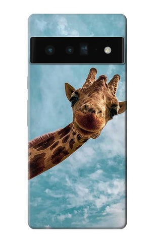 Google Pixel 6 Pro Hard Case Cute Smile Giraffe